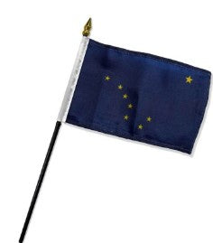 Banderas del estado de Alaska Banderas de palo montadas de 4 x 6 pulgadas