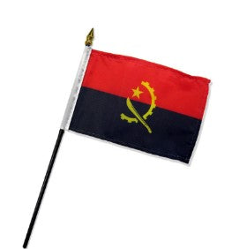 Bandera de palo montada de Angola de 4 x 6 pulgadas