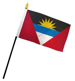 Antigua &amp; Barbuda 4in x 6in Stick Flag