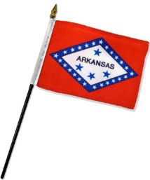 Banderas estatales montadas de Arkansas de 4 x 6 pulgadas
