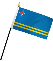 Banderas de país montadas de Aruba de 4 x 6 pulgadas