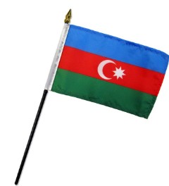 Azerbaijan 4in x 6in Mounted Country Flags