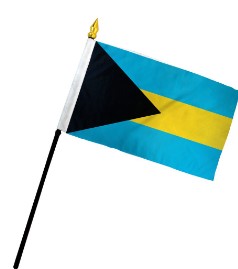Banderas de país montadas de Bahamas de 4 x 6 pulgadas