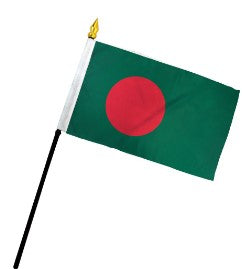 Bangladesh 4in x 6in Mounted Country Flags