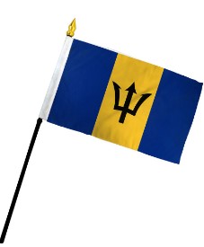 Barbados 4in x 6in Mounted Country Flags