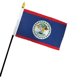 Belize 4in x 6in Mounted Country Flags