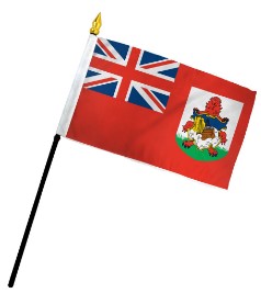 Banderas de palo montadas de Bermudas de 4 x 6 pulgadas