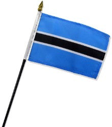Botswana 4in x 6in Mounted Country Stick Flags
