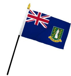 British Virgin Islands 4in x 6in Mounted Territory Flags