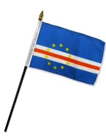 Cape Verde 4in x 6in Mounted Flags