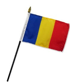 Chad 4in x 6in Mounted Stick Flags