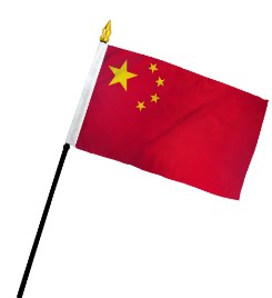 China 4in x 6in Mounted Stick Flags