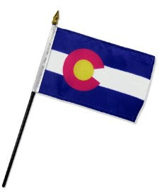 Colorado  4in x 6in Mounted Flags