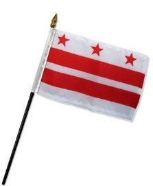 District Of Columbia (Washington DC ) 4in x 6in Mounted Flags