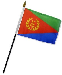Banderas de palo montadas de Eritrea de 4 x 6 pulgadas