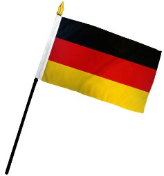 Germany 4in x 6in Mounted Handheld Stick Flags