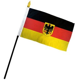 Banderas de palo de mano montadas de Alemania de 4 x 6 pulgadas