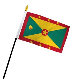 Banderas de palo de mano montadas de Granada de 4 x 6 pulgadas