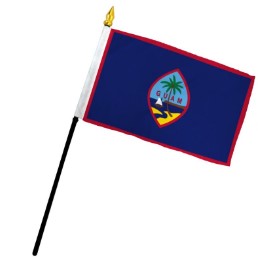 Banderas de palo de mano montadas de Guam de 4 x 6 pulgadas