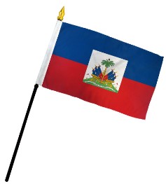 Haiti 4in x 6in Mounted Stick Flags
