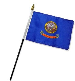 Banderas de palo de mano montadas de Idaho de 4 x 6 pulgadas