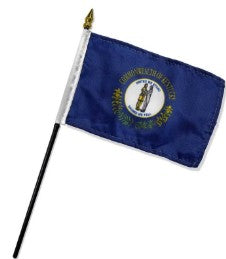 Kentucky  4in x 6in Mounted Flags