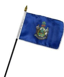Maine  4in x 6in Mounted Flags