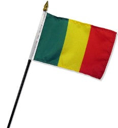 Mali 4in x 6in Mounted Stick Flags
