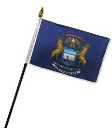 Banderas montadas de Michigan de 4 x 6 pulgadas