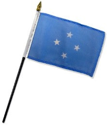 Micronesia 4in x 6in Mounted Stick Flags