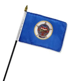 Minnesota  4in x 6in Mounted Flags