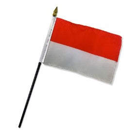 Monaco 4in x 6in  Mounted Stick Flags