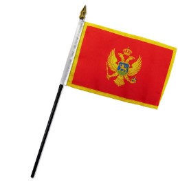 Montenegro 4in x 6in Mounted Stick Flags