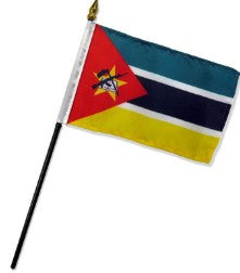 Mozambique 4in x 6in Mounted Stick Flags