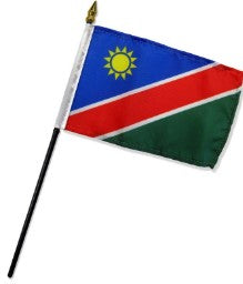 Banderas de palo montadas de Namibia de 4 x 6 pulgadas