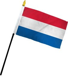 Netherlands 4in x 6in Mounted Stick Flags