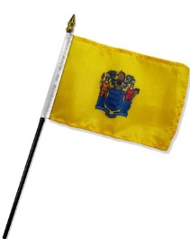 New Jersey  4in x 6in Mounted Flags