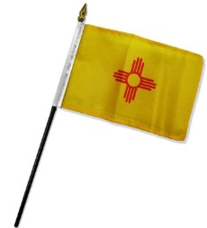 New Mexico  4in x 6in Mounted Flags