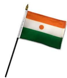 Niger  4in x 6in Mounted Handheld Stick Flags