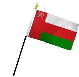 Oman 4in x 6in Mounted Stick Flags