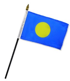 Palau 4in x 6in Mounted Handheld Stick Flags