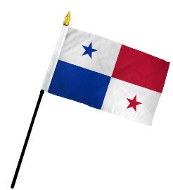 Banderas de palo montadas de Panamá de 4 x 6 pulgadas