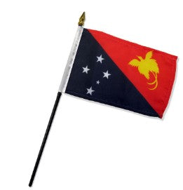 Papua-New Guinea 4in x 6in Mounted Flags