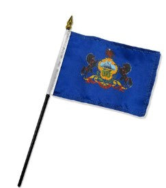 Pennsylvania Mini 4in x 6in Handheld Stick Flags