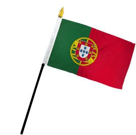 Portugal 4in x 6in Mounted Flags