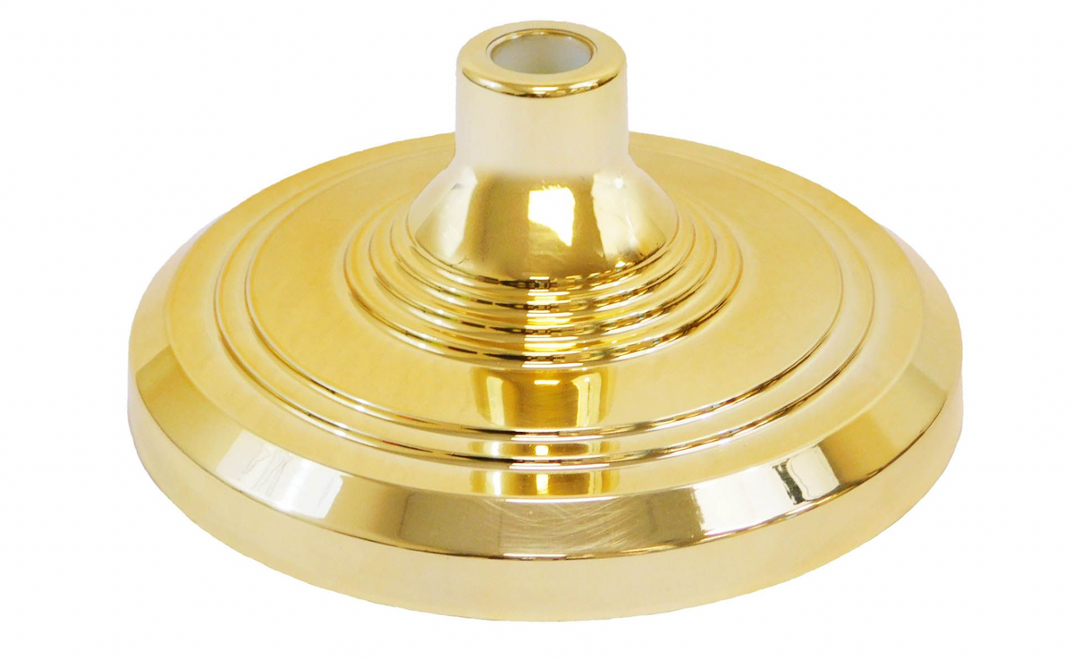 8ft Indoor Silver Flagpole and Gold Base and Ball Top