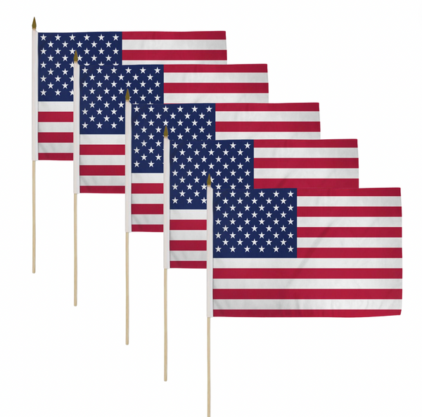 American Flags 12in x 18 in Stick Flags - 1-800 Flags
