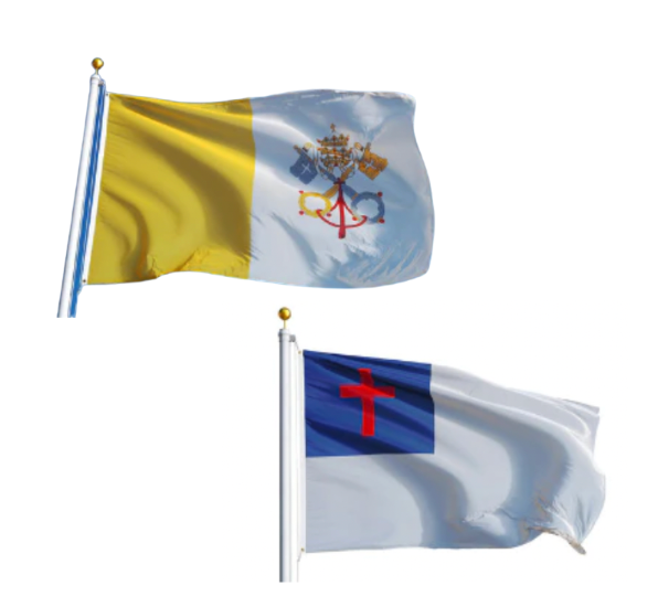 Shop church flags Vatican flag, 3x5ft high quality nylon religious flags for sale with 1-800 Flags