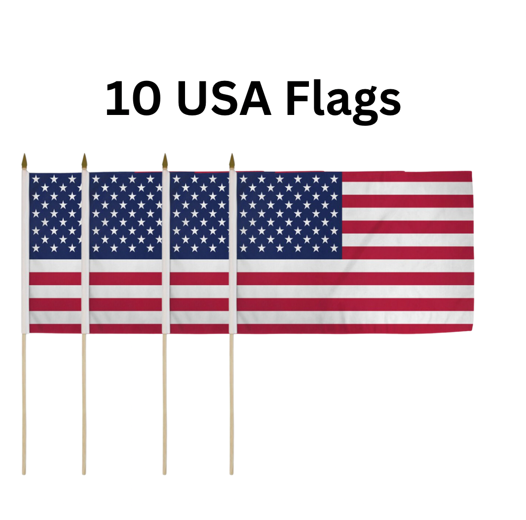American Flags 12in x 18 in Stick Flags