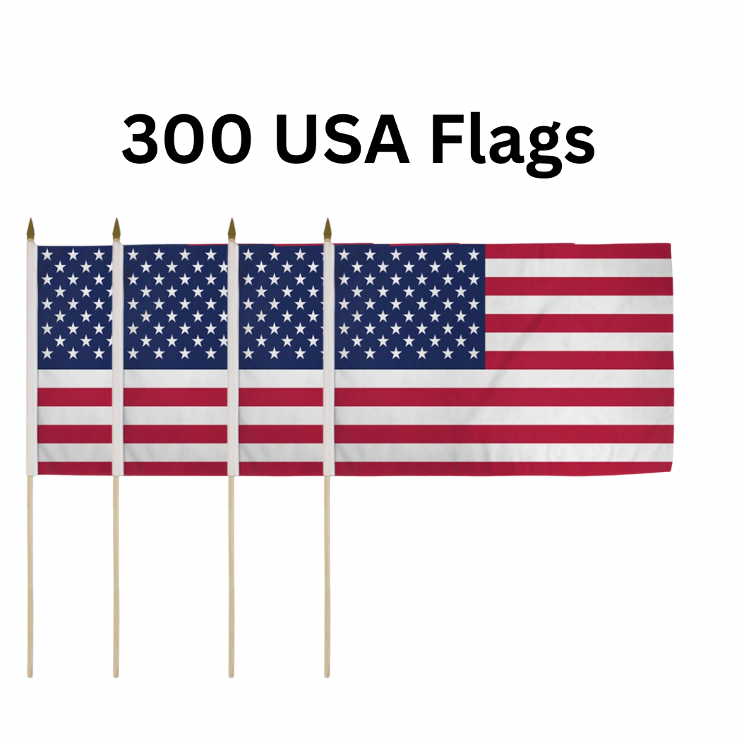 American Flags 12in x 18 in Stick Flags